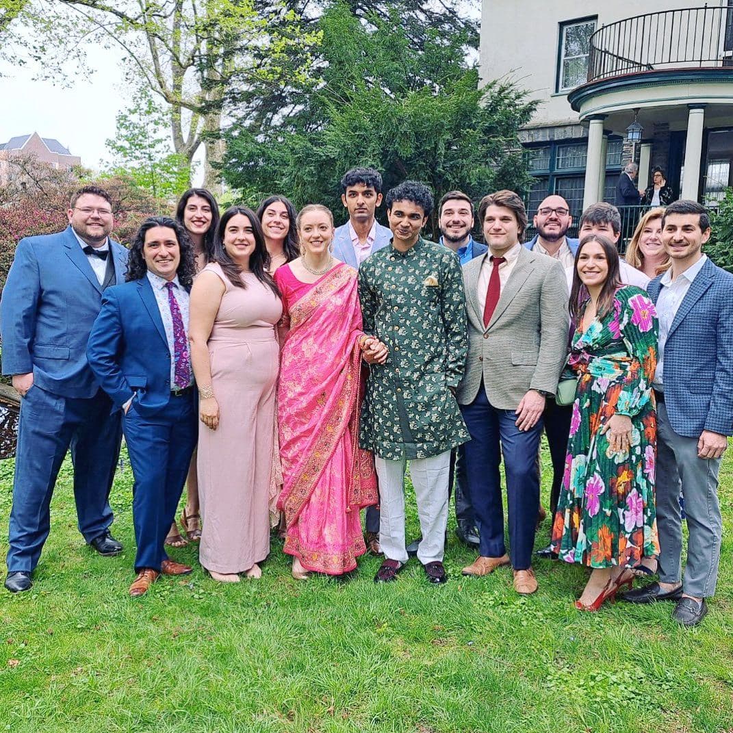 Community members on the lawn